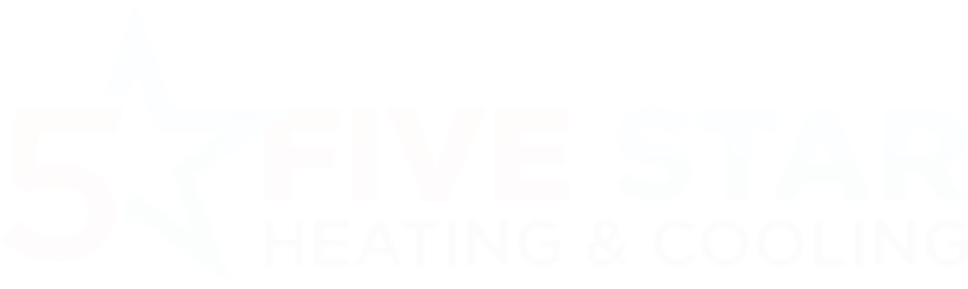 five star heating cooling logo white